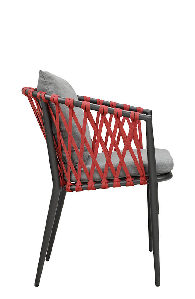 Stuhl Cosma red grey